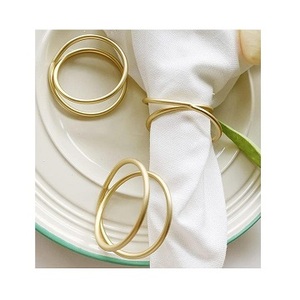 Meilleure qualité en acier inoxydable rond de serviette dessus de table à la main concepteur porte-mouchoirs fête décorative en gros métal rond de serviette - Product Image 1