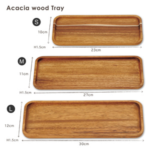 Venta al por mayor Mini Warm Acacia Tray Plate Juego de cuencos de madera Calidad Natural Textura suave para frutas de bebé Vajilla Uso - Product Image 2
