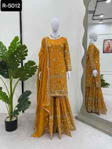 ชุดเดรสผ้าจอร์เจียแบบหนาทำจากหนังเทียมสุดพิเศษพร้อมชุดเดรสพิมพ์ลายลูกไม้สี่ด้าน - Product Image 3