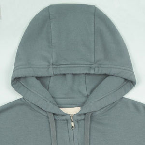 Veste zippée à capuche pour homme, coupe carrée, effet délavé soleil, grammage lourd 500 g/m², personnalisable par le fabricant, qualité économique, meilleur OEM pour hommes - Product Image 2