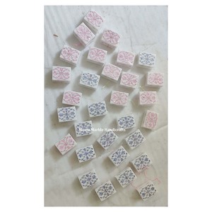 Wholesale Price Pink and Blue Mother of Pearl Inlay Marble Gift Boxes Handcrafted Mother of Pearl Inlay Jewelry Gift Boxes - Product Image 2