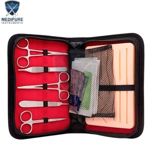 Kit de práctica de sutura de silicona Premium, herramientas de entrenamiento quirúrgico con portaagujas y accesorios de sutura, instrumentos quirúrgicos - Product Image 5