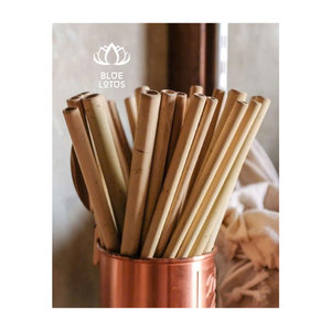 Pajitas de bambú hechas en Vietnam, pajitas de bambú secas, reutilizables y aptas para muchas bebidas - Product Image 1