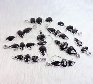 จี้พลอยสีเงินโบฮีเมียนประกายวิบวับสำหรับทำเครื่องประดับทำเครื่องประดับชุดฝังหนามเตยเครื่องประดับเงิน - Product Image 3