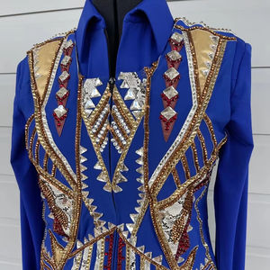 Veste de spectacle Western Custom Rodeo Queen Base bleue - Product Image 1