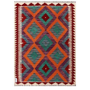 Tapis Kilim d'Afghanistan Maimana 110 x 80 cm, pièce décorative murale - Product Image 1
