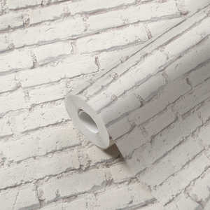 ทำในเยอรมนี-วอลล์เปเปอร์ม้วนหินสีขาวเทา-ไม่ทอ-วอลล์เปเปอร์หินที่ทันสมัยมองหาผนัง-10,05x0,53เมตร - Product Image 3