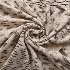 Mantas de tiro con borlas decorativas impresas a mano, tela de barro blanca marrón rojiza, patrón de tejido suave, mantas de sofá cama para el hogar - Product Image 1