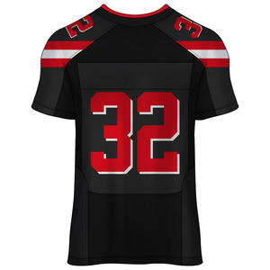 Camiseta de Fútbol Americano Personalizada al por Mayor, Transpirable, con Malla Cosida, Talla Grande, Verano, 100% Poliéster, Impresión Digital, Ropa de Equipo - Product Image 3