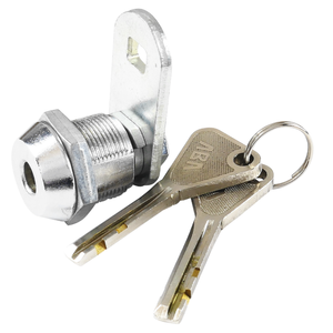 Cylindre de serrure à came en alliage de zinc sécurisé avec 2 clés plates finlandaises Finition chromée 23.5mm Backset pour distributeurs automatiques - Product Image 5