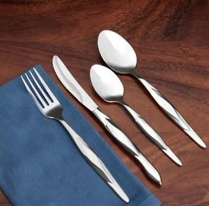 Ensemble de couverts à manche martelé en acier inoxydable cuillère fourchette couteau parfait pour les restaurants hôtel et complexe de l'Inde - Product Image 4