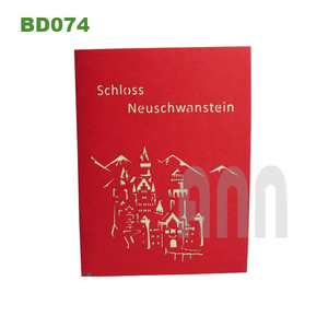Maquette 3D Pop-Up du Château de Neuschwanstein Faite à la Main, en Papier de Haute Qualité, Paysage, Promotion Thanksgiving, Écologique et Recyclable - Product Image 5