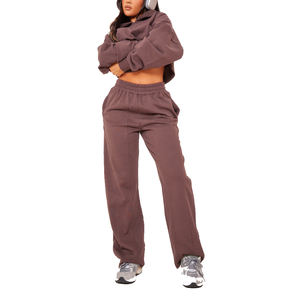 Sudadera con capucha de algodón con dobladillo y cordón para mujer con logotipo personalizado - Product Image 6