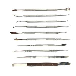 Surtechs - Juego de 10 Cuchillos Manuales de Acero Inoxidable para Tallar Cera, Instrumentos Quirúrgicos para Laboratorio Dental - Product Image 3