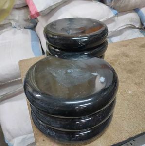 Magnifiques bases de lampes à sel en marbre noir en vrac, tailles personnalisées, base de lampe à sel de l'Himalaya en marbre, base de lampe à sel polie - Product Image 3