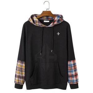 Hombres adultos 100% algodón sólido con capucha polar transpirable manga corta Sudadera con capucha de invierno de alta calidad con opciones personalizadas - Product Image 1