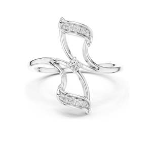 Anillo Floral con Diamante de Laboratorio Redondo Brillante de 0.099 CT para Mujer, Claridad VVS-VS EF, Cultivado por CVD, Oro de 18K, 14K, 10K y Plata 925 - Product Image 2