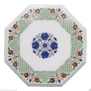 Vượt Thời Gian đá cẩm thạch Inlay và travertine bàn tròn <span class=keywords><strong>Top</strong></span> thanh lịch đồ nội thất bằng đá cho nhà hoặc khách sạn sử dụng - Product Image 2