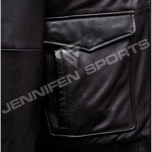 2026 printemps motard moto veste hommes véritable peau de vache lisse en cuir à l'intérieur du col fourrure avant poches à l'intérieur coton doublure - Product Image 5