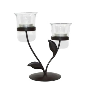 Bougeoir décoratif de table en or plaqué, finition antique, bougeoir, support de bougie, décoration de table à domicile, support de bougie pilier - Product Image 6