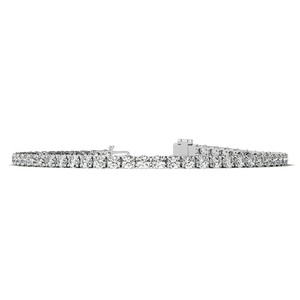 Bracelet tennis SHREYA DIAM en moissanite 4,2-5,2 carats, 4 griffes, 2,7 mm, taille brillant rond, argent 925 plaqué or rose, cadeau tendance - Product Image 3