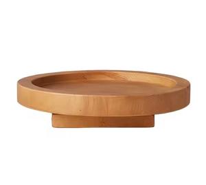 Serveur Susan paresseux en bois de taille personnalisée à un niveau plaque de chargeur de vente chaude de haute qualité fiable pour le cadeau de retour à vendre - Product Image 1