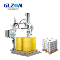 Machine de remplissage semi-automatique pour conteneurs IBC, machine chimique pour huiles et lubrifiants |   Machine de remplissage de liquides chimiques et d'huiles avec système de bouchage