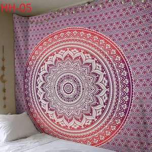 Tapisserie indienne en pur coton avec impression de mandala tenture murale psychédélique pour décor à la maison salon méditation et tapis de yoga - Product Image 4