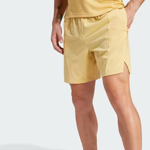 Shorts jaunes en polyester pour hommes, taille mi-haute, élastiques, respirants, décontractés - Product Image 4