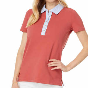 Camiseta Polo de Manga Corta para Mujer, Personalizada con Impresión, Último Diseño, Transpirable, Estilo Casual, Logotipo OEM, Venta al Por Mayor - Product Image 1