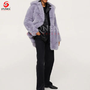 Vente en gros de manteaux en fausse fourrure personnalisés de haute qualité pour femmes, manteaux et vestes en fourrure naturelle pour dames - Product Image 4