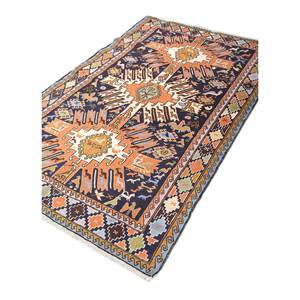 Alfombra Kiaan Azul de Lana y Seda Anudada a Mano Pae-5273 con Patrón Geométrico para Sala de Estar, Alfombra para Adolescentes de 9x12, Decoración para Pasillo - Product Image 2