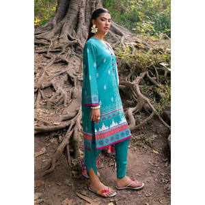 Conjunto de Traje de 3 Piezas Estampado para Mujer con Dupatta de Chifón SD-52211 - Product Image 3