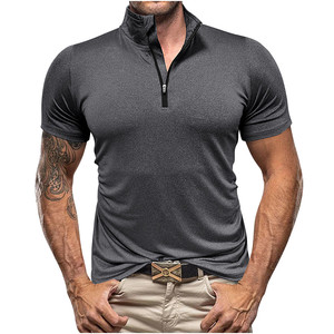 Suéter con media cremallera para hombre, suéter con cuello levantado, punto de viaje diario, jersey con cremallera de punto de 1/4 cuartos - Product Image 5