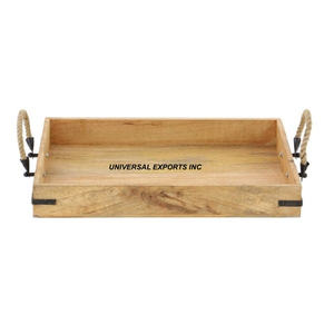 Plateau de service en bois de luxe, élégant et décoratif, plateau de chocolat en bois fait à la main, classique et élégant - Product Image 2