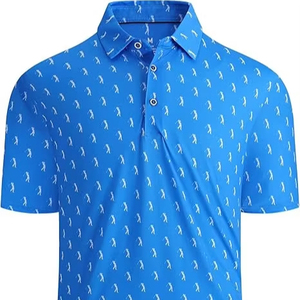 Camiseta de Golf para Hombre, Absorbe la Humedad, Secado Rápido, Estampada, Polo de Alto Rendimiento - Product Image 3