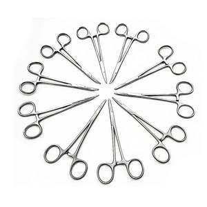 Pinzas Hemostáticas Quirúrgicas Manuales Halsted Mosquito, Curvas y Rectas, Dentadas, de Acero Inoxidable, Juego de Instrumentos - Product Image 2