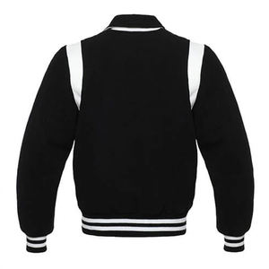 Chaqueta universitaria de lana ajustada regular de nueva moda para hombre, chaqueta Bomber Baseball Spring Casual Formal Front Logo - Product Image 6