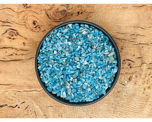 Pierres de cristal d'apatite bleue naturelles, pierres roulées, mascotte sculptée, 3 à 5 mm, pour la vente en gros - Product Image 1