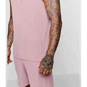 Respirant hommes sans manches ensemble court pour se prélasser hommes sans manches ensemble court pour l'extérieur - Product Image 4