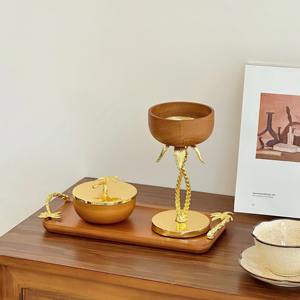 Rustic Wooden Bowl with Long Stand Unique Artisan Design for Tabletop Decoration or Special Gift Use Handcrafted From India - Product Image 1