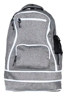 Custom Shiny Glitter Fabric Embroidery Logo Cheerleader Accessories-Lavender Color Dance Cheer Backpack Fashion Style - Product Image 2