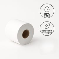 Rouleau de papier thermique blanc monocouche pour caisse enregistreuse POS, 60 g/m², 80 x 80 mm, pour caisse de vente au détail