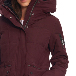 Parka de exterior con logotipo personalizado para mujer, chaqueta cortavientos para mujer, chaquetas Parkas largas y elegantes con capucha para mujer, novedad - Product Image 5