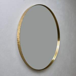Miroir mural rond luxueux fait à la main avec un design moderne du milieu du siècle, couleur personnalisable, léger pour la décoration de mariage et du Ramadan - Product Image 2