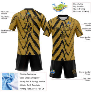 Uniforme de Voleibol de Diseño Negro y Dorado Personalizado de Alta Calidad, Uniforme de Voleibol de Secado Rápido al por Mayor - Product Image 3