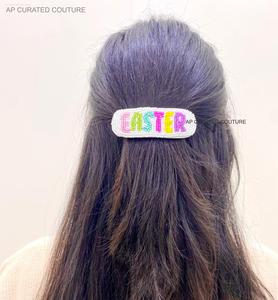 คลิปผมลูกปัดทำด้วยมือจากอินเดียคอลเลกชันอีสเตอร์สุดอินเทรนด์พร้อมตัวเลือกการปรับแต่ง2025 - Product Image 1