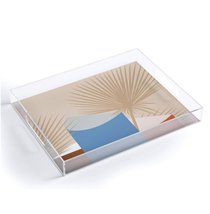 Bandeja acrílica Diseño impreso real Bandeja de servicio de acrílico transparente Bandeja de servicio de impresión de esmalte moderno personalizado - Product Image 1
