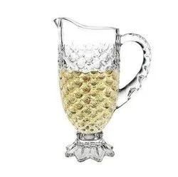 Carafe à eau en verre transparent au design unique TQC pour l'eau et le vin - Luxe moderne fait main, capacité >1L, carafe décorative pour la table de cuisine - Product Image 6