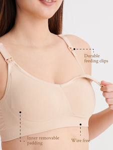 Haute qualité meilleur Design maternité soutien-gorge d'allaitement exportateur en vrac approvisionnement soutien sportif bébé alimentation soutien-gorge Logo tasse épaisseur mince - Product Image 2